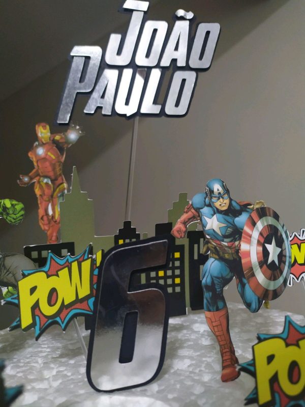 Topo de Bolo Heróis