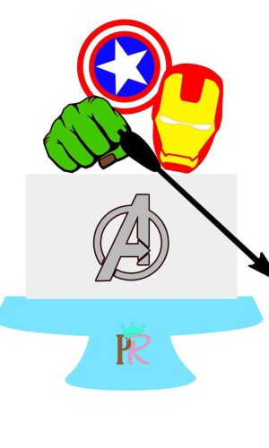 Topo de Bolo Heróis (vingadores)