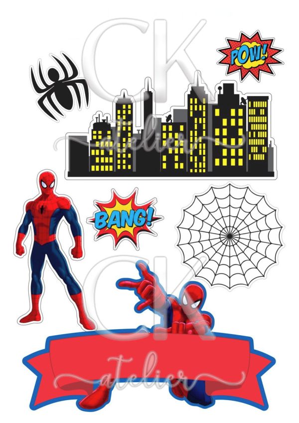 Topo de Bolo Homem Aranha