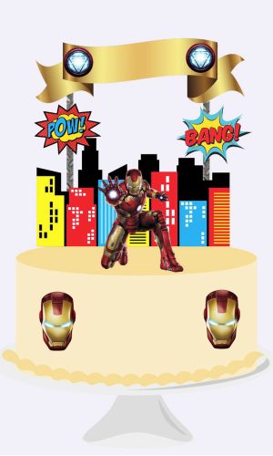 Topo De Bolo Homem De Ferro