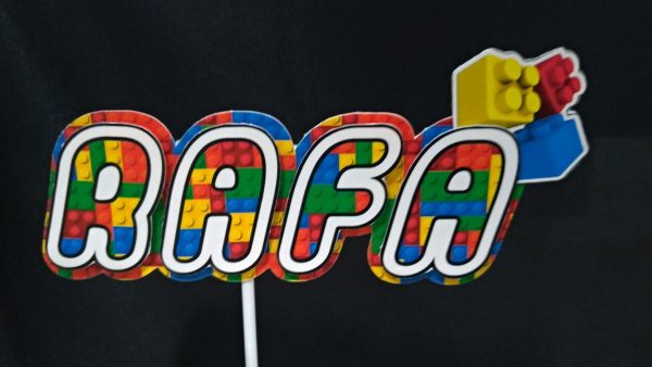 Topo de Bolo Lego