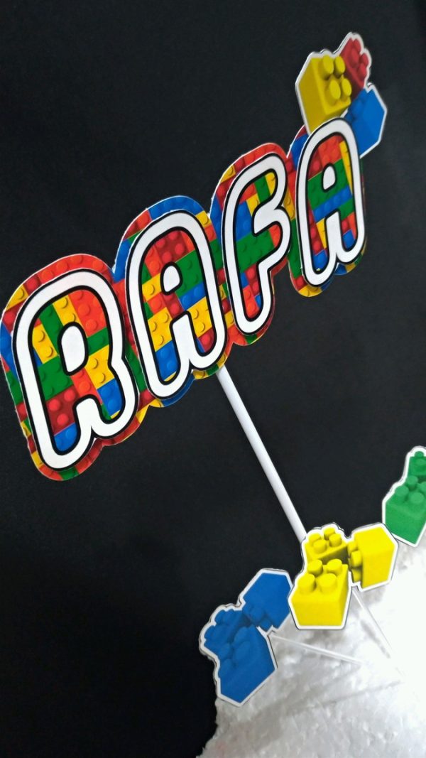 Topo de Bolo Lego - Image 3