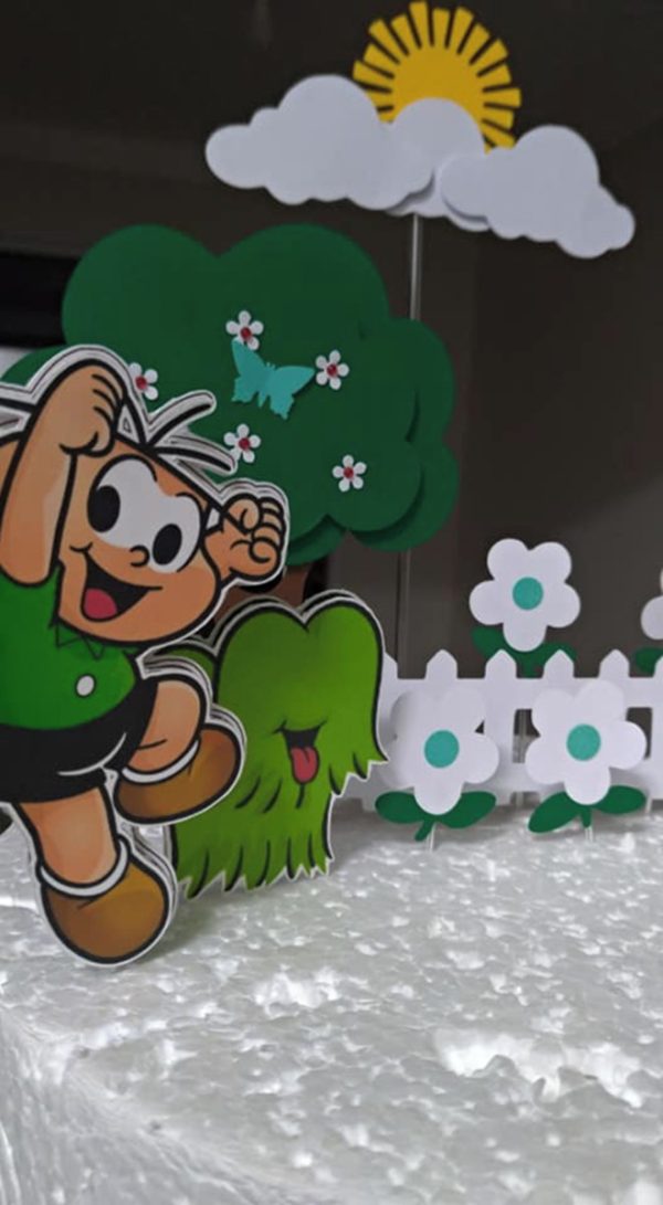 Topo de Bolo Magali e Cebolinha