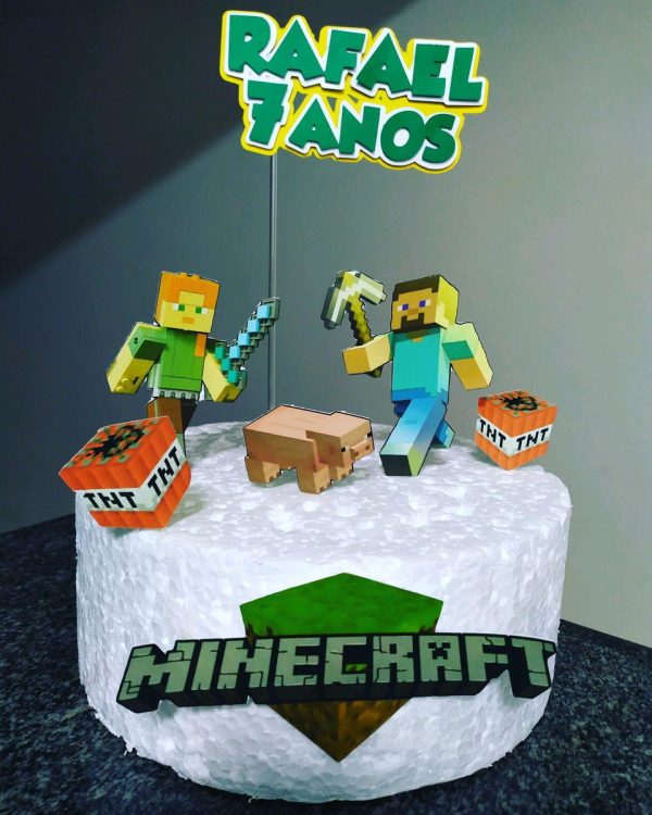 Topo de Bolo Minecraft