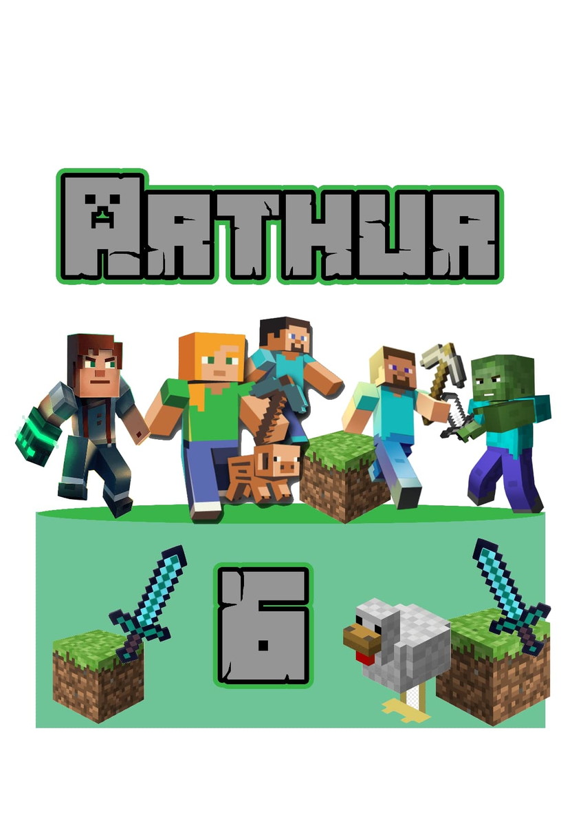 Topo de Bolo Minecraft