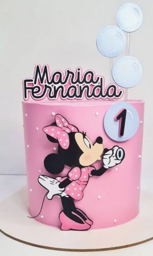 Topo de Bolo Minnie