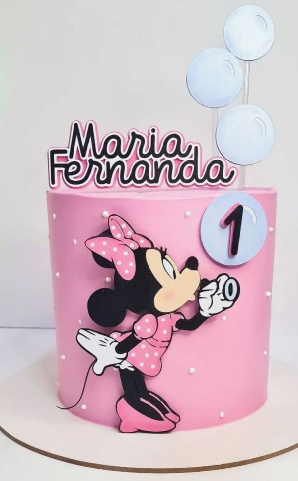 Topo de Bolo Minnie