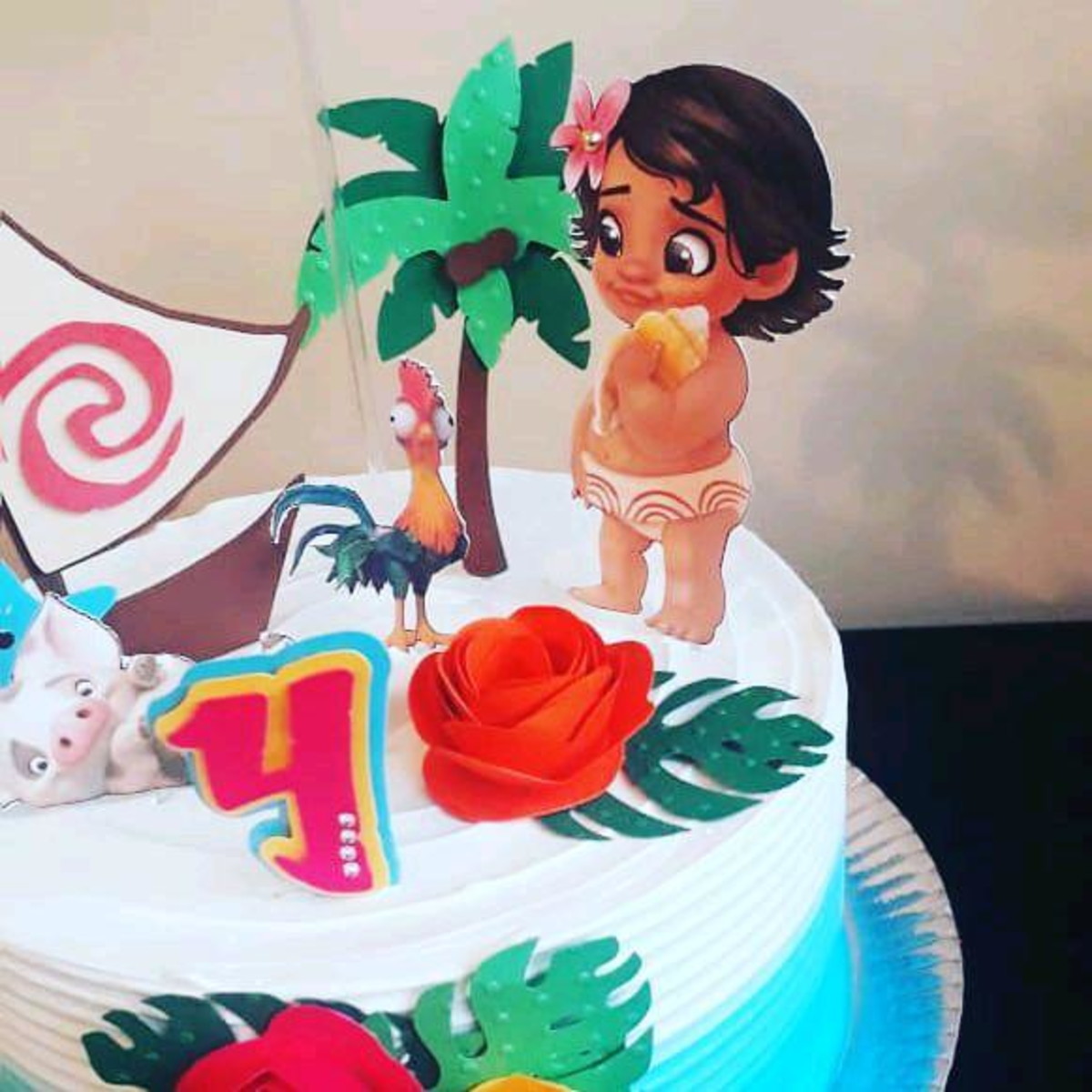 Topo de Bolo Moana - Imagem 5