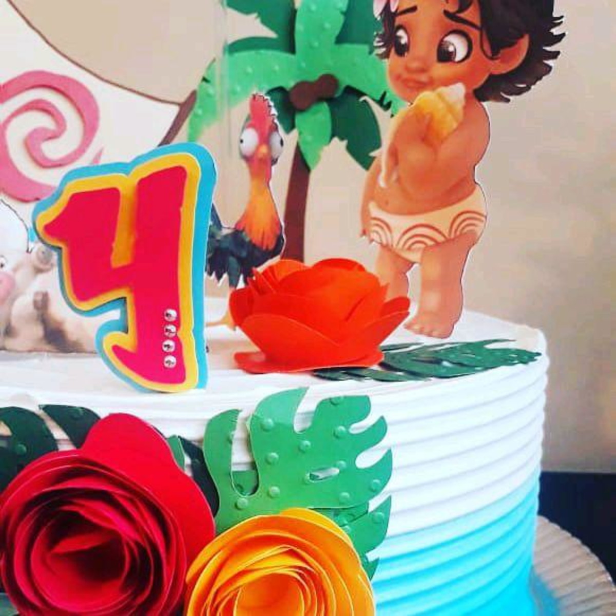 Topo de Bolo Moana - Imagem 4