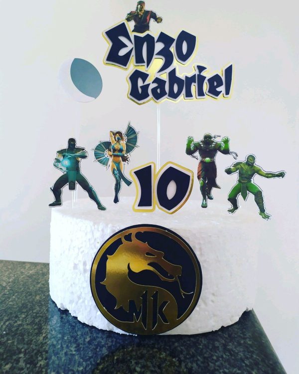 Topo de Bolo Mortal kombat
