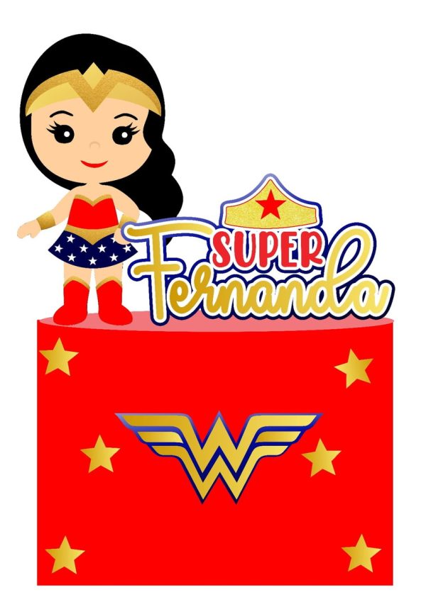 Topo de Bolo Mulher Maravilha