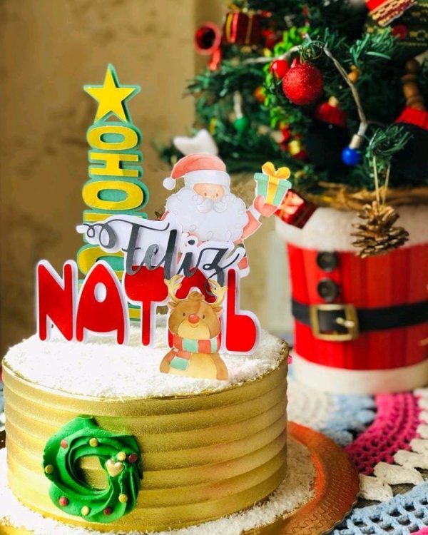 Topo de Bolo Natal