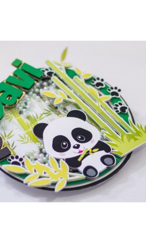 Topo de Bolo Panda