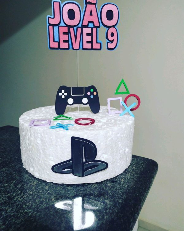Topo de Bolo Playstation