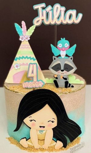 Topo de Bolo Pocahontas