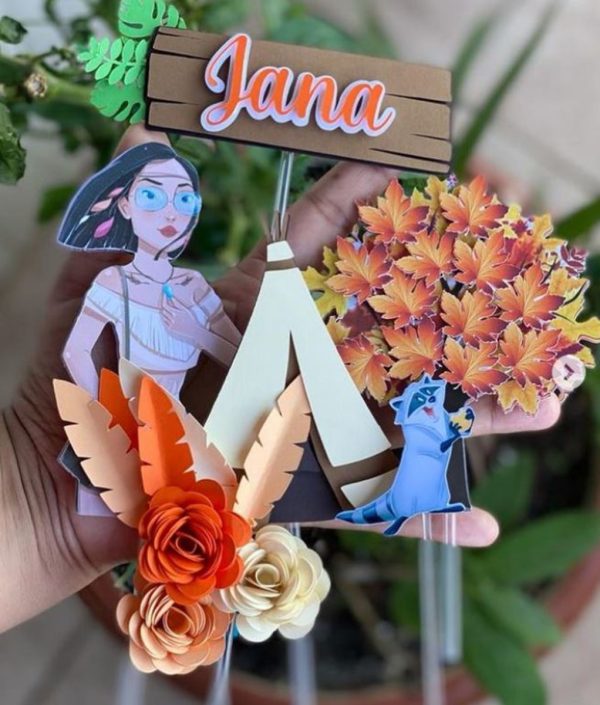 Topo de Bolo Pocahontas