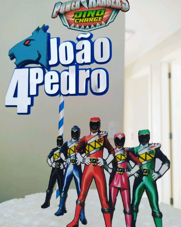 Topo de Bolo Power Rangers