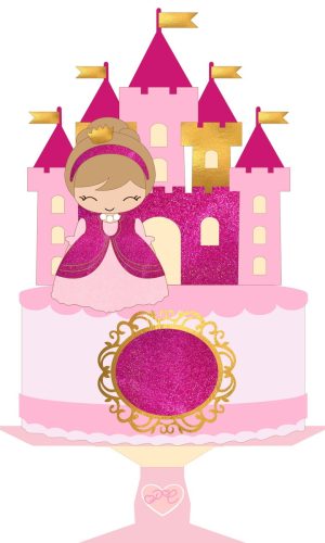 Topo de Bolo Princesa Realeza
