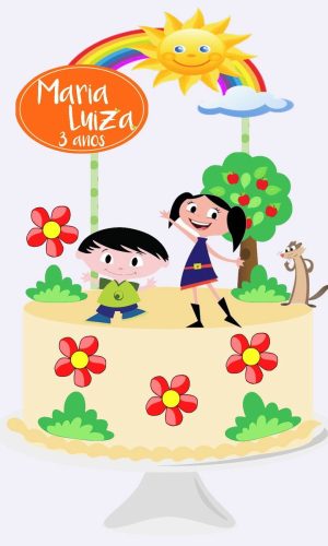 Topo de Bolo Show da Luna