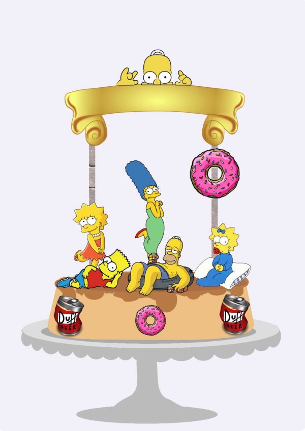 Topo De Bolo Simpsons