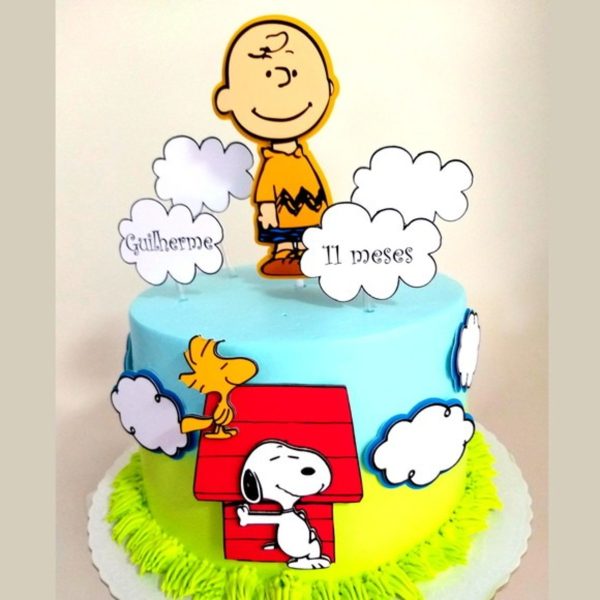 Topo de Bolo Snoopy