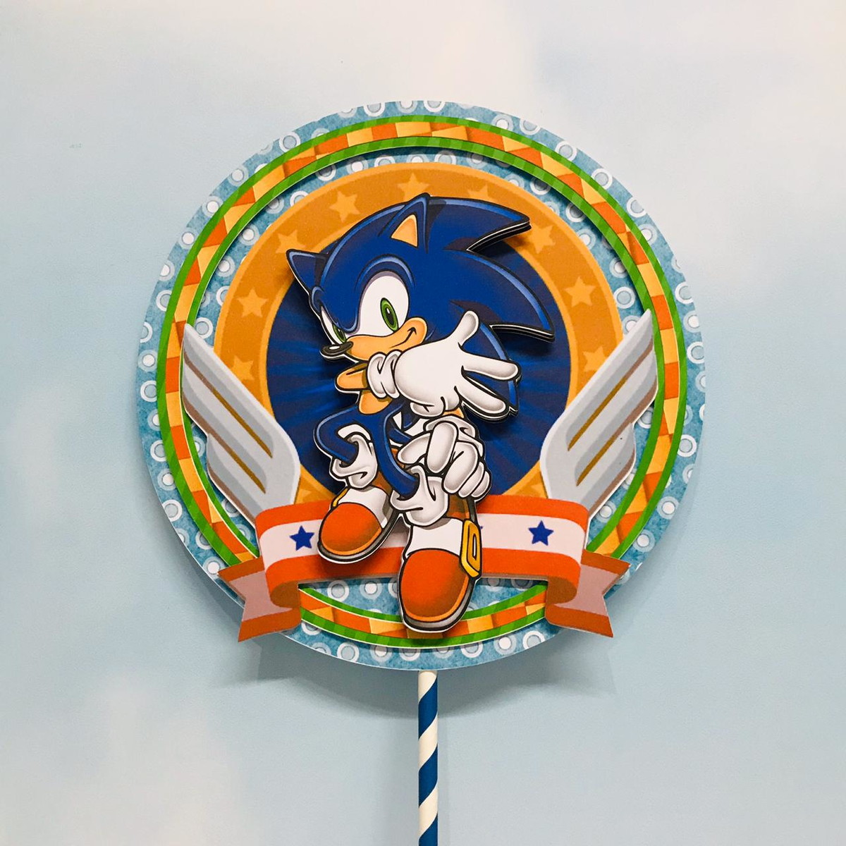 Topo de Bolo Sonic