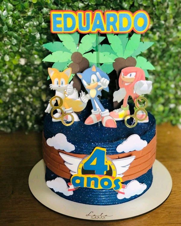 Topo de Bolo Sonic