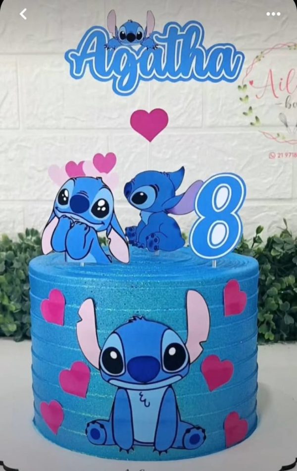 Topo de Bolo Stitch