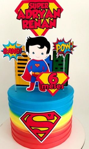 Topo de Bolo Super Homem