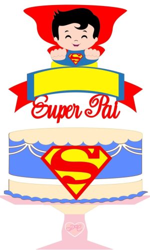 Topo de Bolo Super Homem