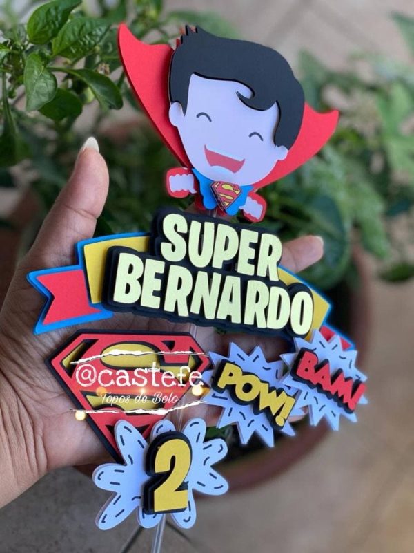 Topo de Bolo Super Homem