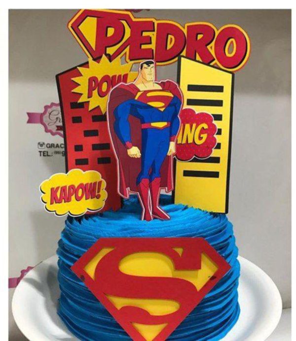 Topo de Bolo Super Men