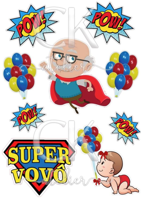 Topo de Bolo Super Vovô