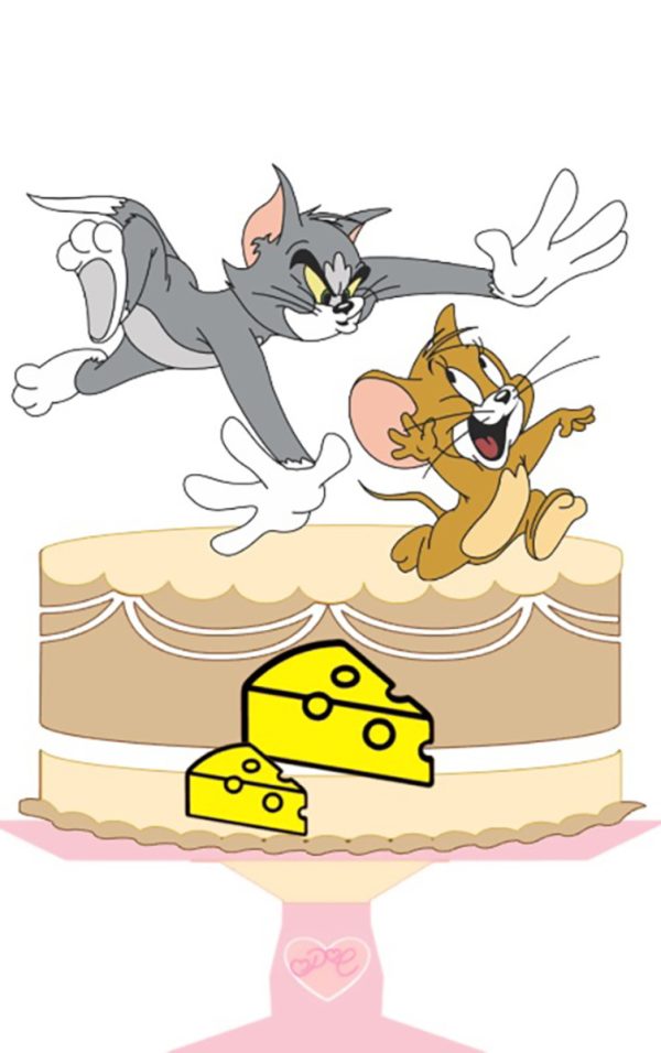 Topo de Bolo Tom e Jerry