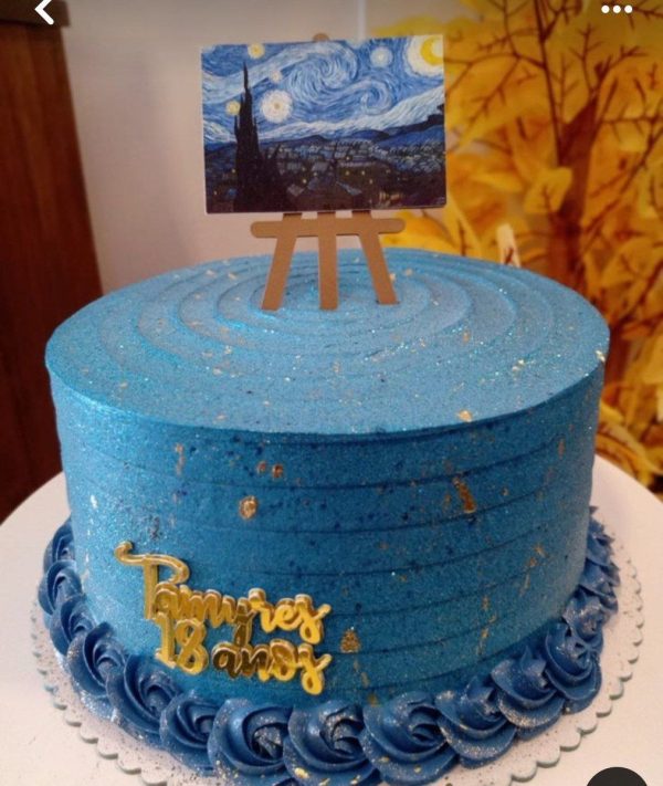 Topo de Bolo Van Gogh