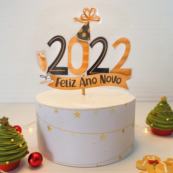 Arquivo de Corte - Topos de Bolo Ano Novo 2022 - Imagem 3