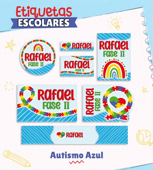 Arquivo de Corte - Etiqueta Escolar (autismo) a