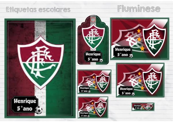 Arquivo de Corte - Etiqueta Escolar (fluminense) a